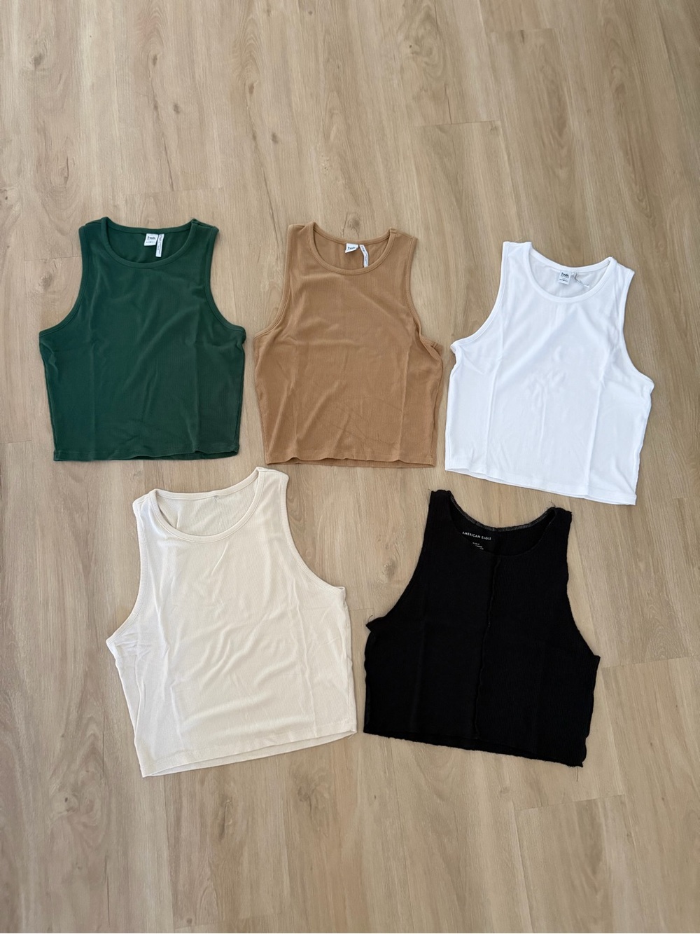 Lot of 5 Twik + American Eagle Ribbed Tank Tops Size M/L
